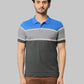 Men Regular Fit Blue T-Shirt