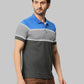 Men Regular Fit Blue T-Shirt