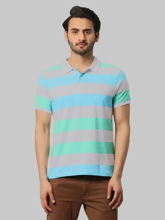 Men Regular Fit Grey T-Shirt