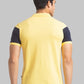 Parx Men Blue Yarn Dyed Regular Fit Cotton Polo Neck T-Shirt