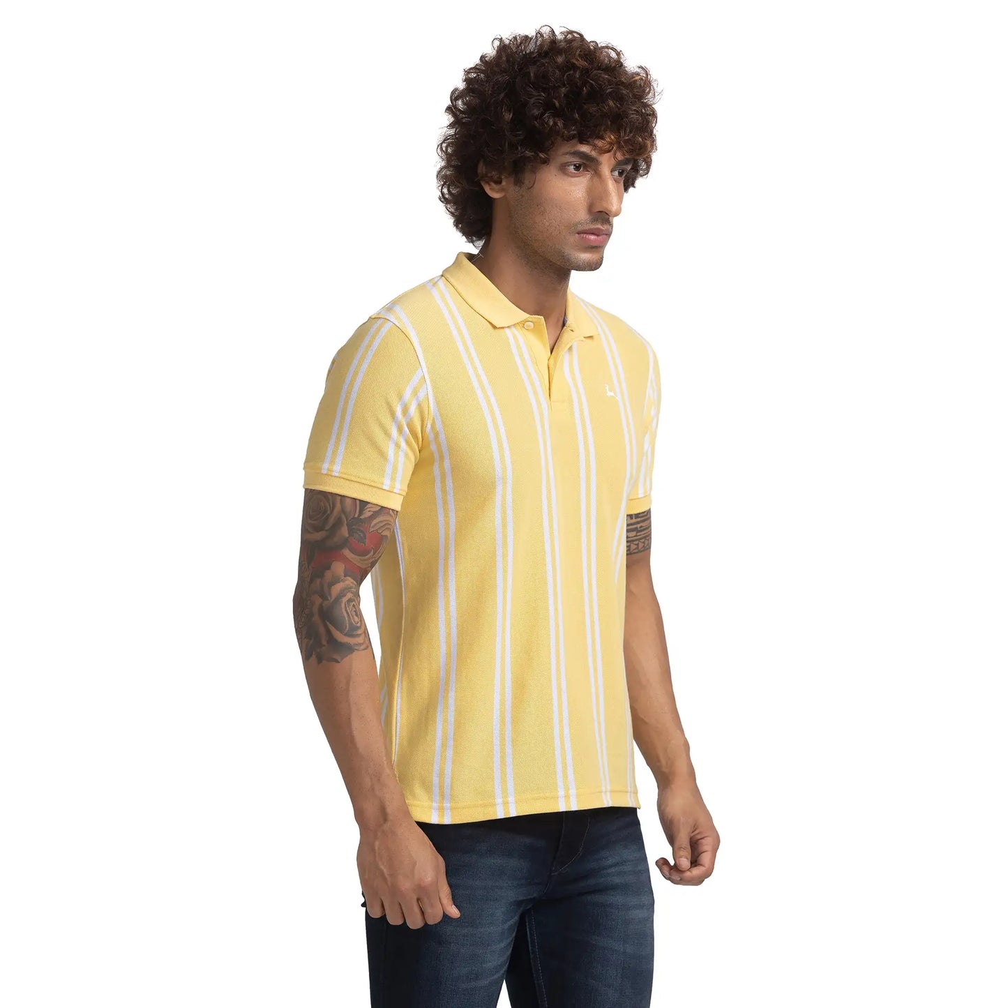 Men Regular Fit Green Polo