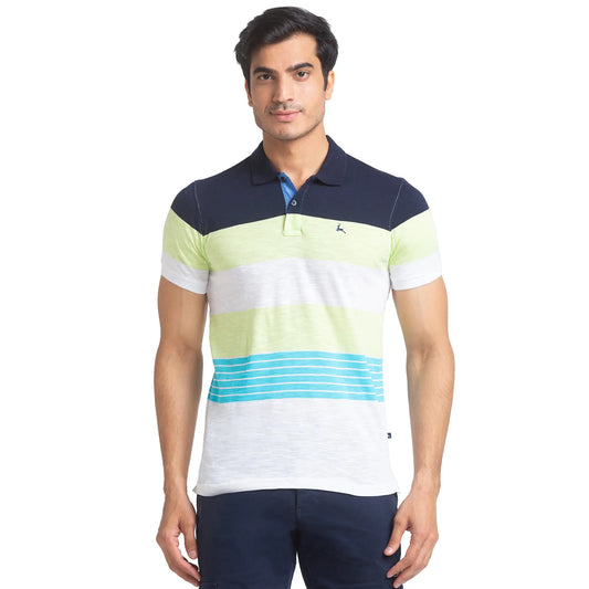 Men Regular Fit Yellow Polo