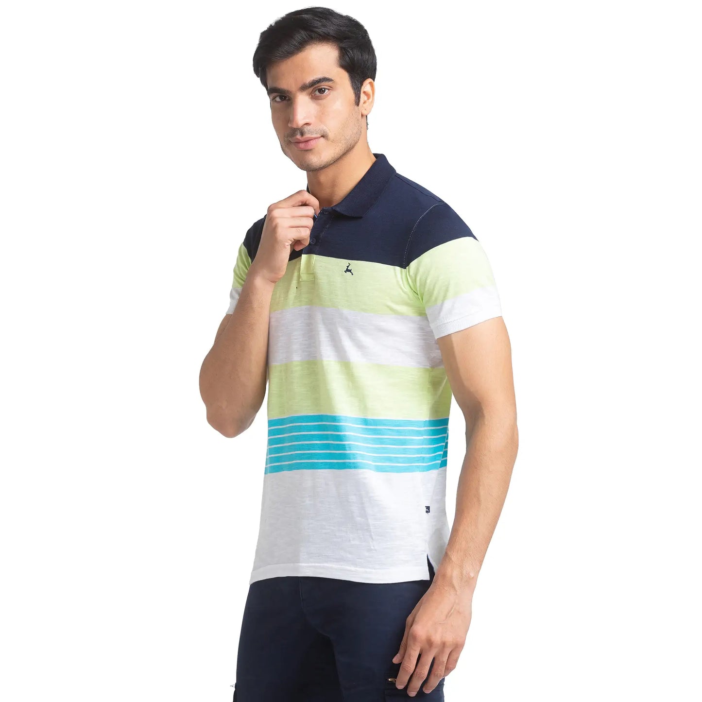 Men Regular Fit Yellow Polo
