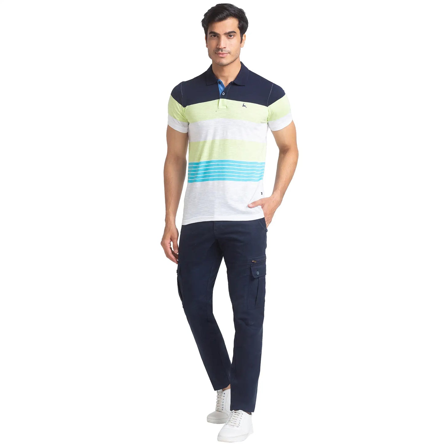 Men Regular Fit Yellow Polo