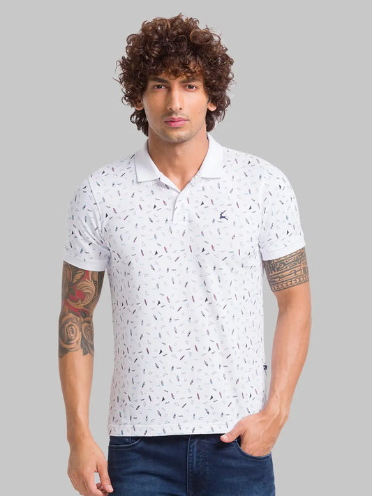 Parx Men Red Yarn Dyed Regular Fit Cotton T-Shirt