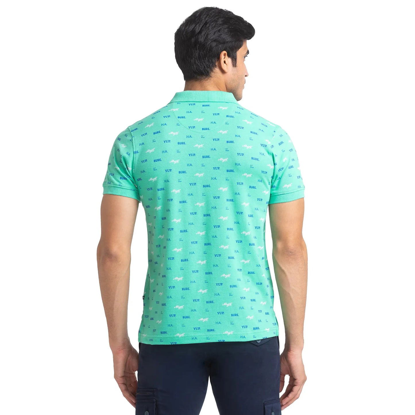 Men Regular Fit Orange Polo