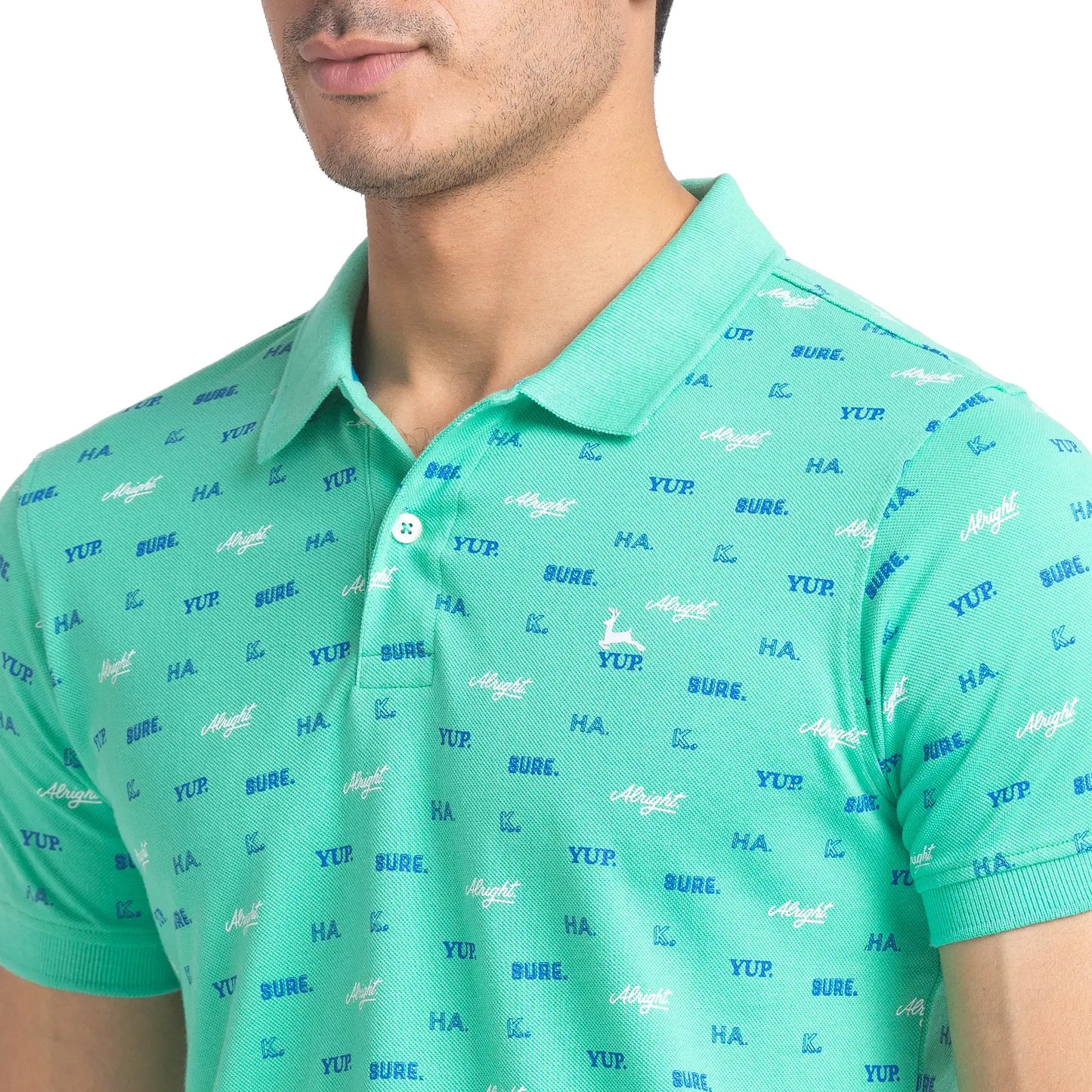 Men Regular Fit Orange Polo