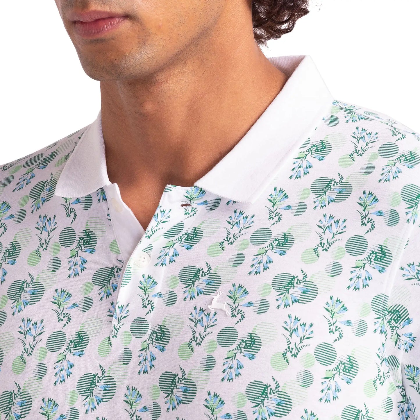 Men Regular Fit Green Polo