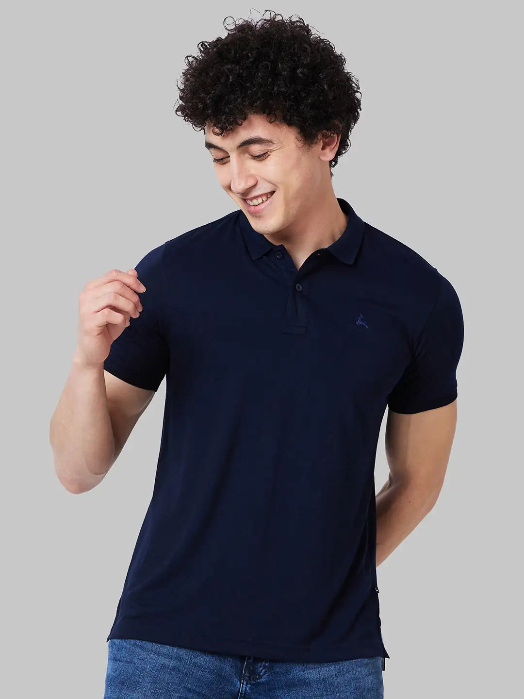 Men Regular Fit Black T-Shirt