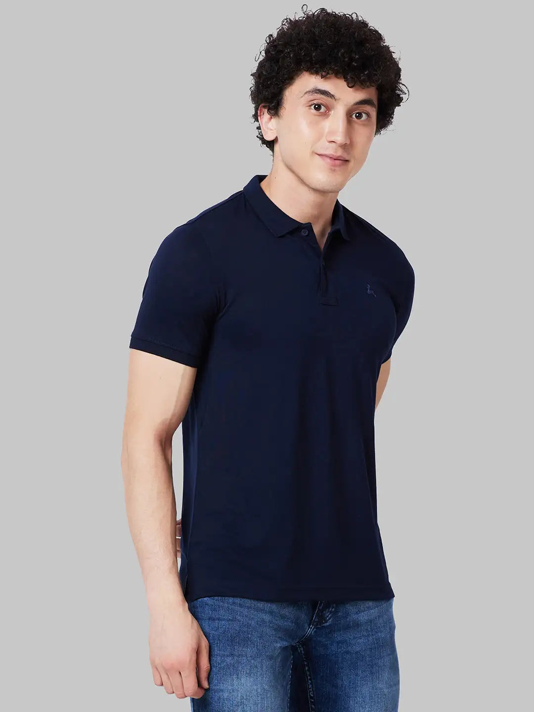 Men Regular Fit Black T-Shirt
