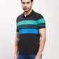 Parx Men Petrol Yarn Dyed Regular Fit Cotton T-Shirt