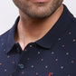 Parx Men Petrol Print Regular Fit Cotton T-Shirt