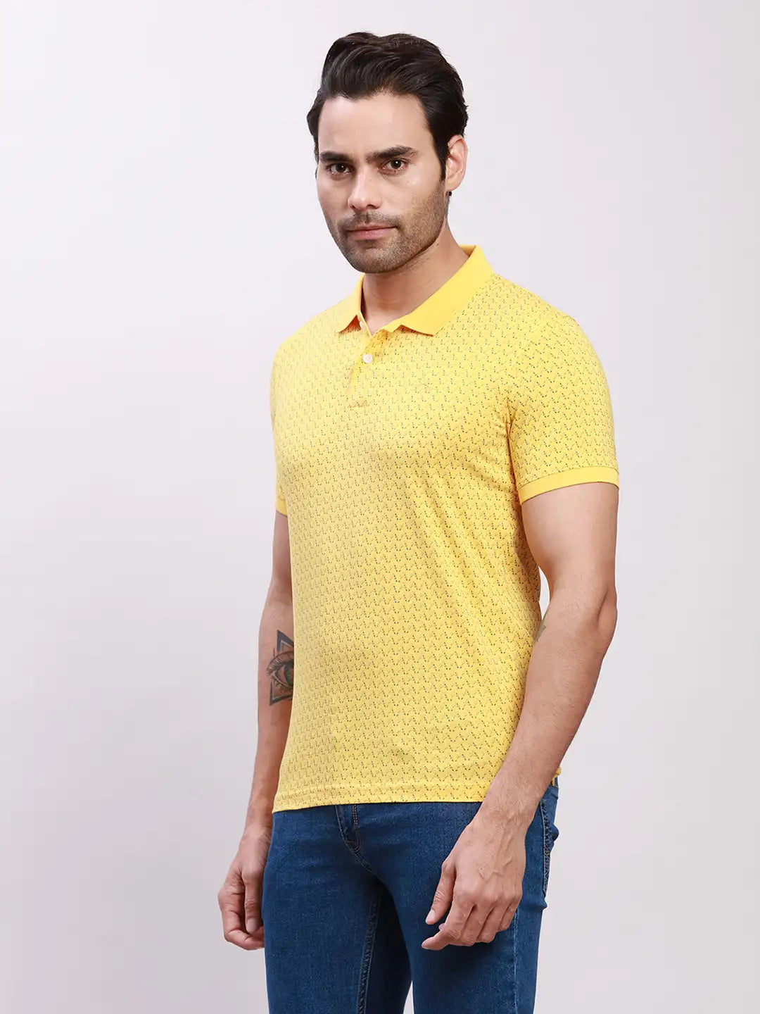Parx Men Green Print Regular Fit Cotton T-Shirt