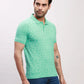 Parx Men Blue Print Regular Fit Cotton T-Shirt