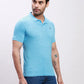 Parx Men Blue Print Regular Fit Cotton T-Shirt