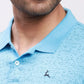 Parx Men Blue Print Regular Fit Cotton T-Shirt