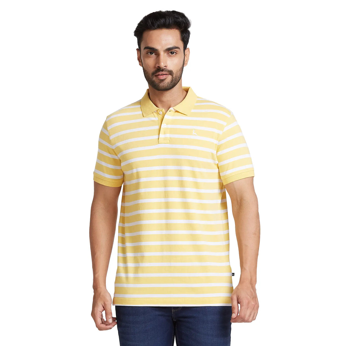 Men Regular Fit Blue T-Shirt