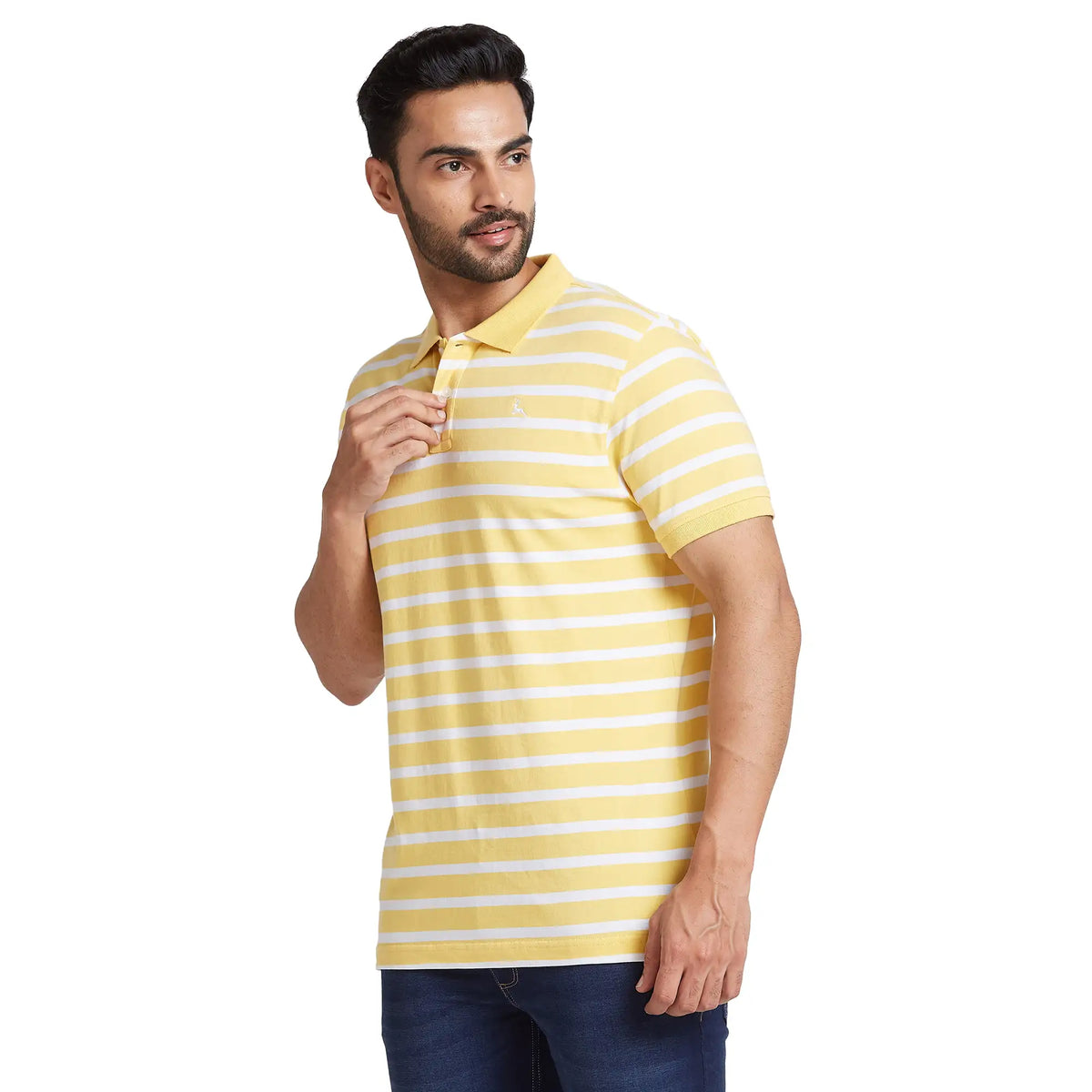Men Regular Fit Blue T-Shirt