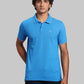 Men Regular Fit Blue Polo