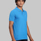 Men Regular Fit Blue Polo