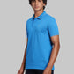 Men Regular Fit Blue Polo