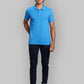 Men Regular Fit Blue Polo