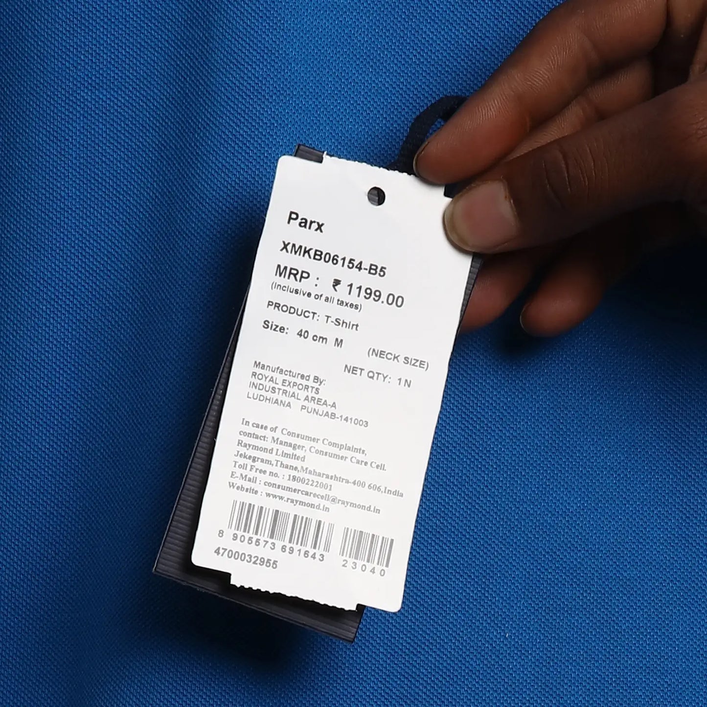 Men Regular Fit Blue Polo