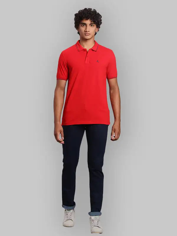 Men Regular Fit Green Polo