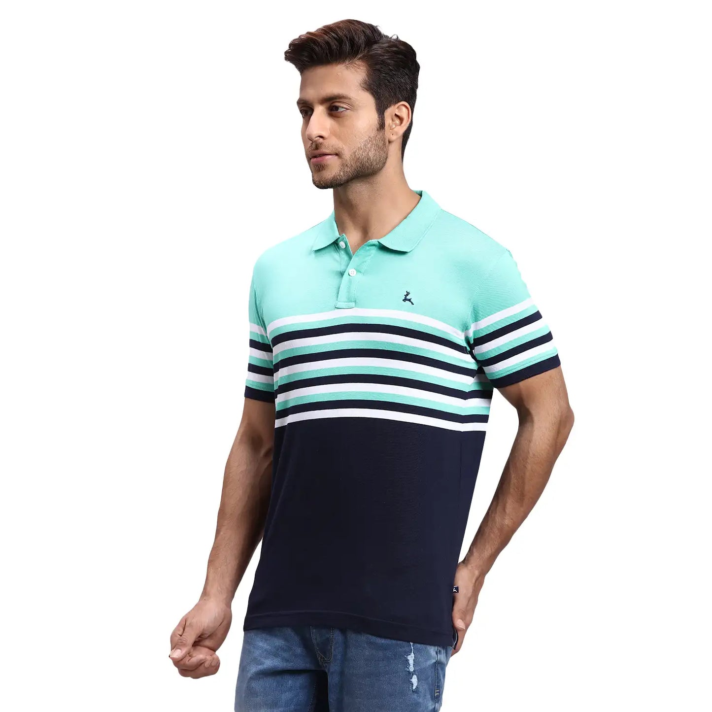 Men Regular Fit Light Grey T-Shirt