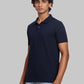 Men Regular Fit Blue Polo