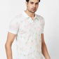 Parx Regular Fit Printed Light Green T-Shirt