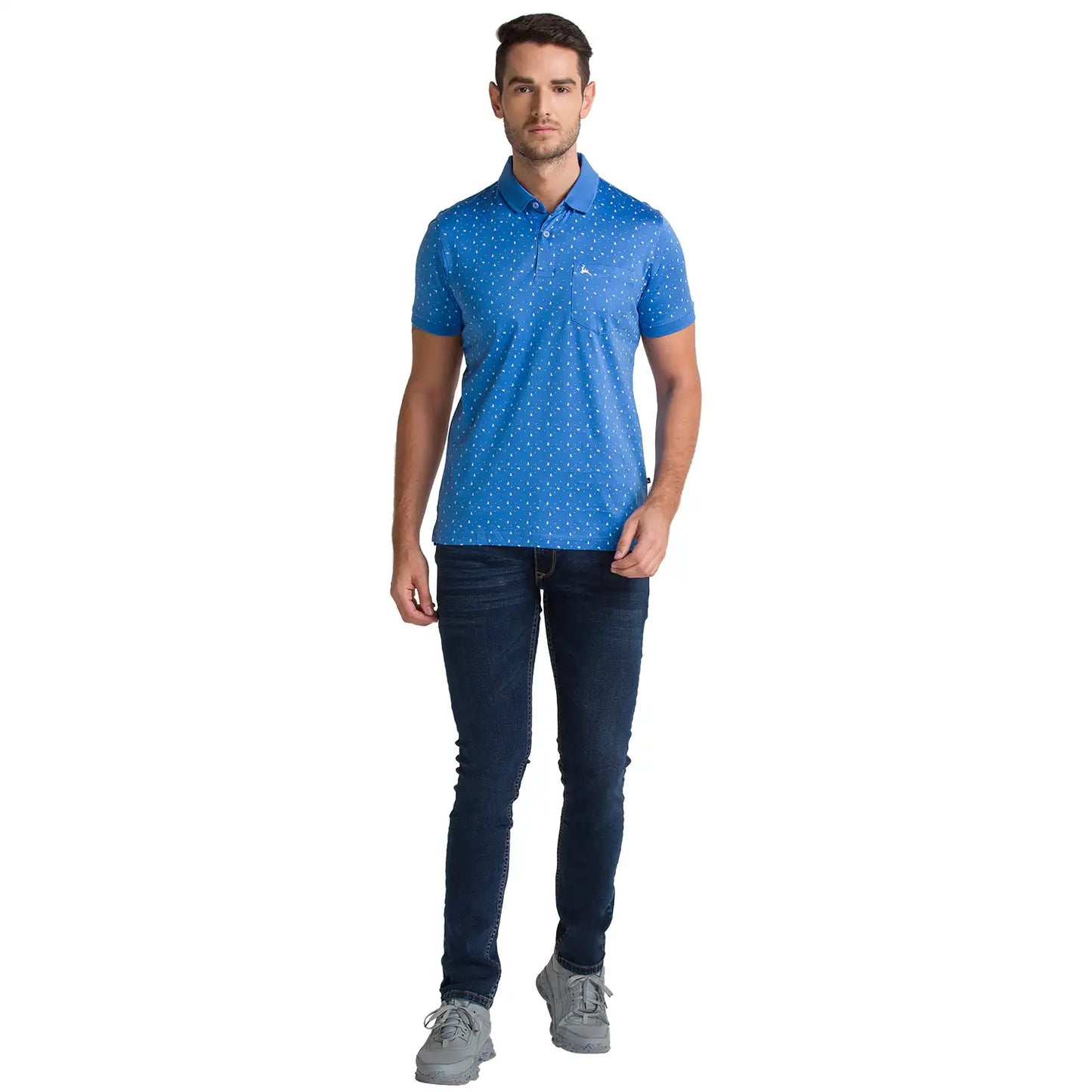 Men Slim Fit Medium Orange Polo