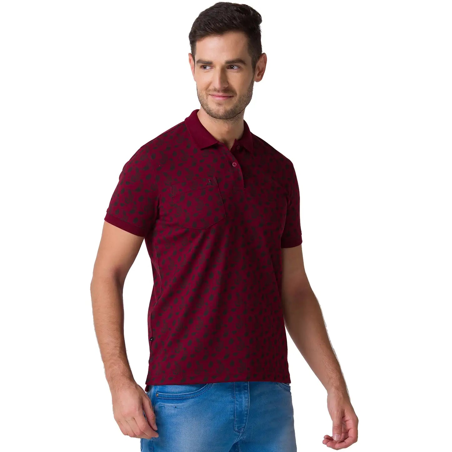 Men Regular Fit Dark Blue Polo