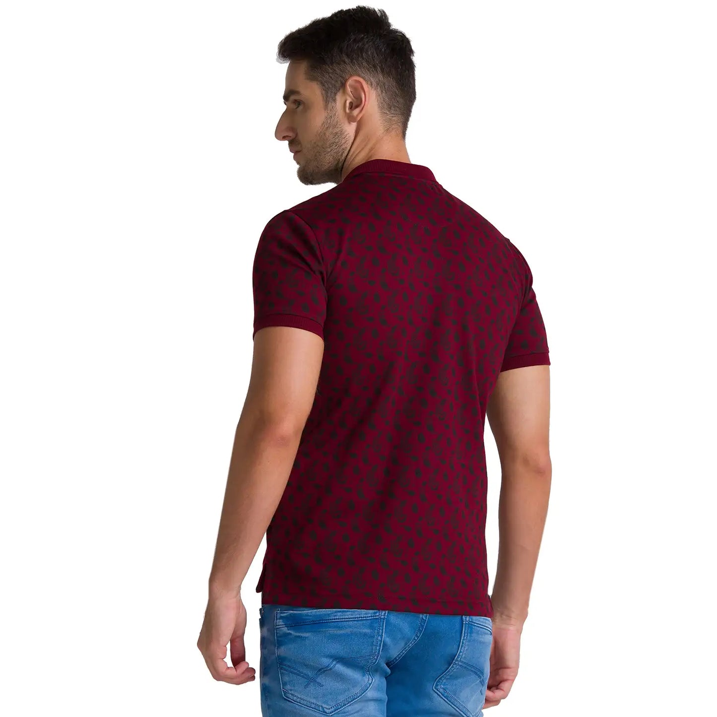 Men Regular Fit Dark Blue Polo