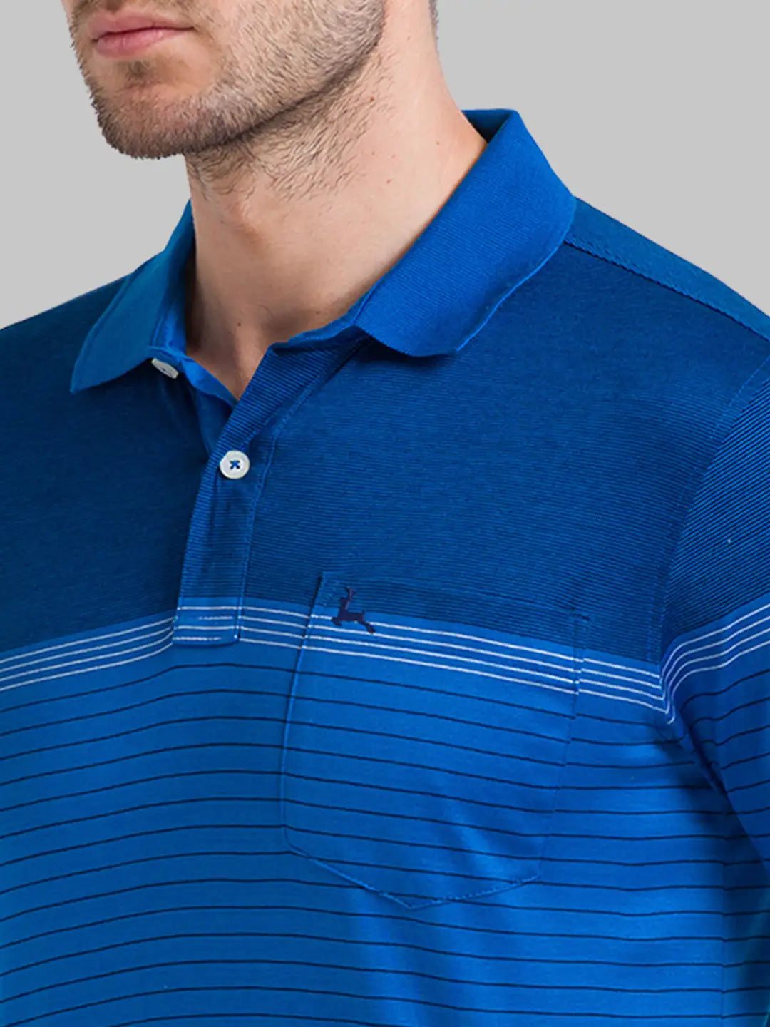 Men Regular Fit Dark Blue Polo