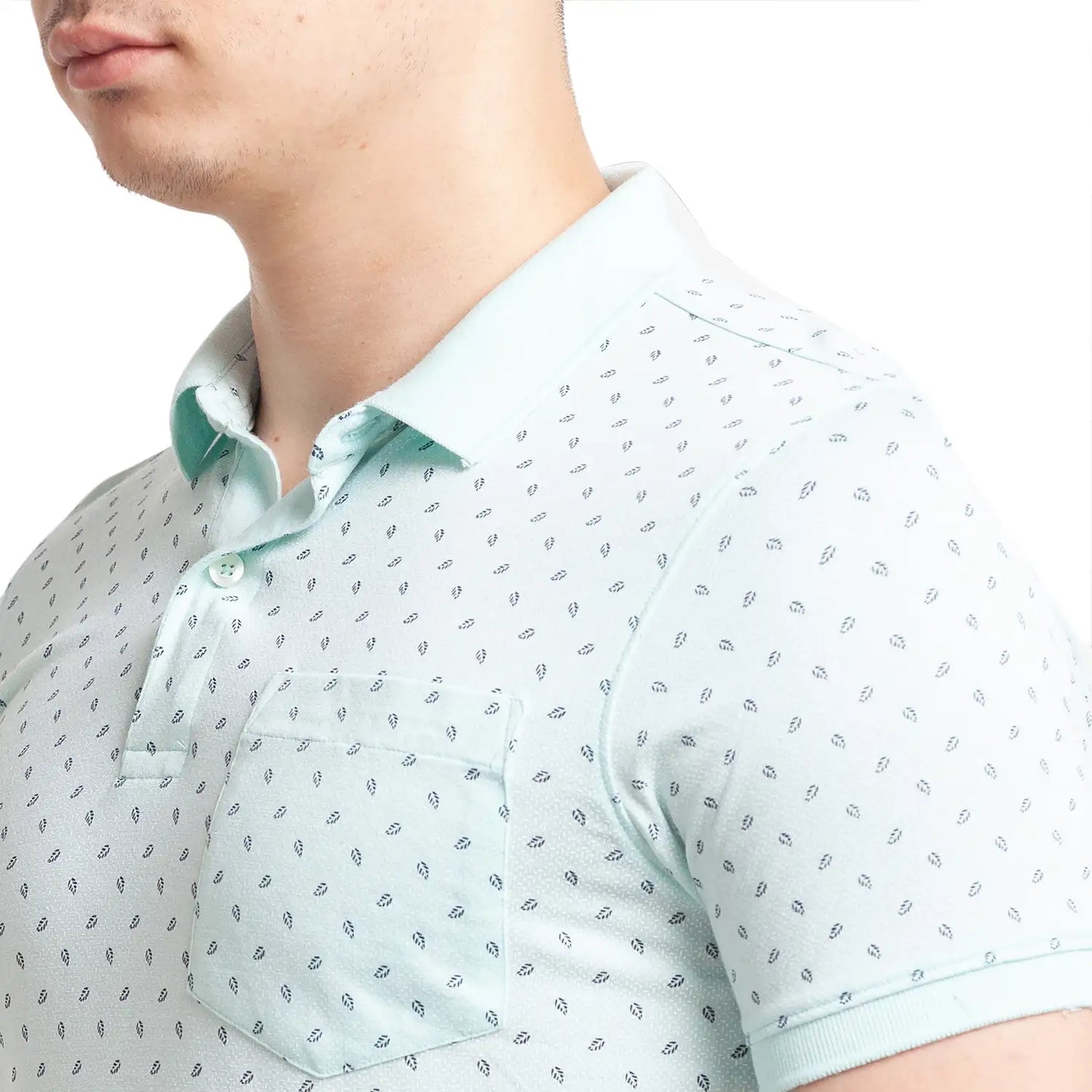 Men Regular Fit Blue Polo