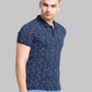 Men Regular Fit Blue Polo