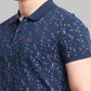 Men Regular Fit Blue Polo
