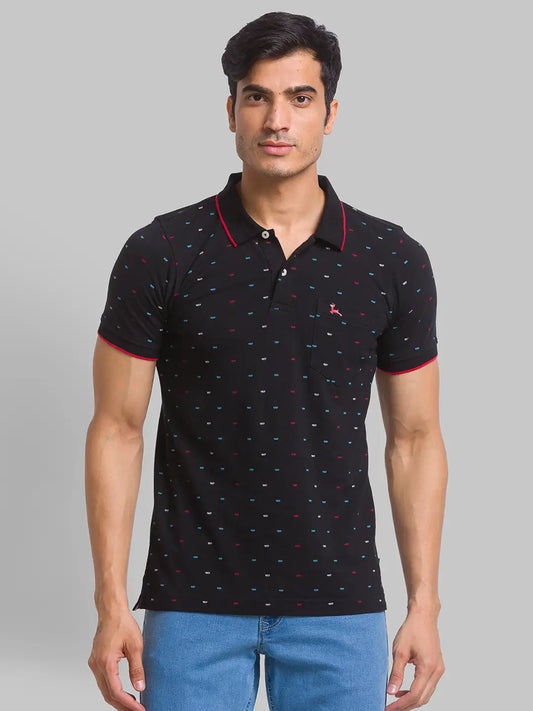 Men Regular Fit Green T-Shirt & Polo