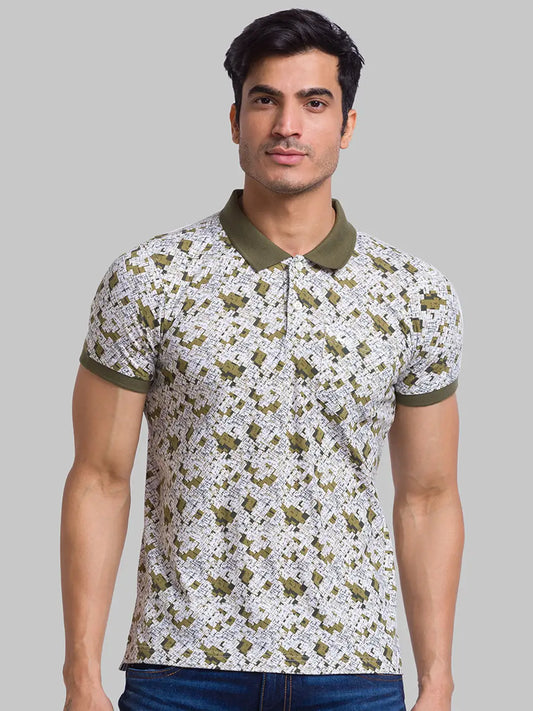 Men Regular Fit Blue Polo