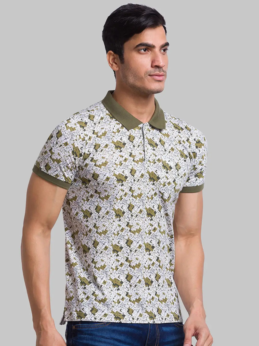 Men Regular Fit Blue Polo