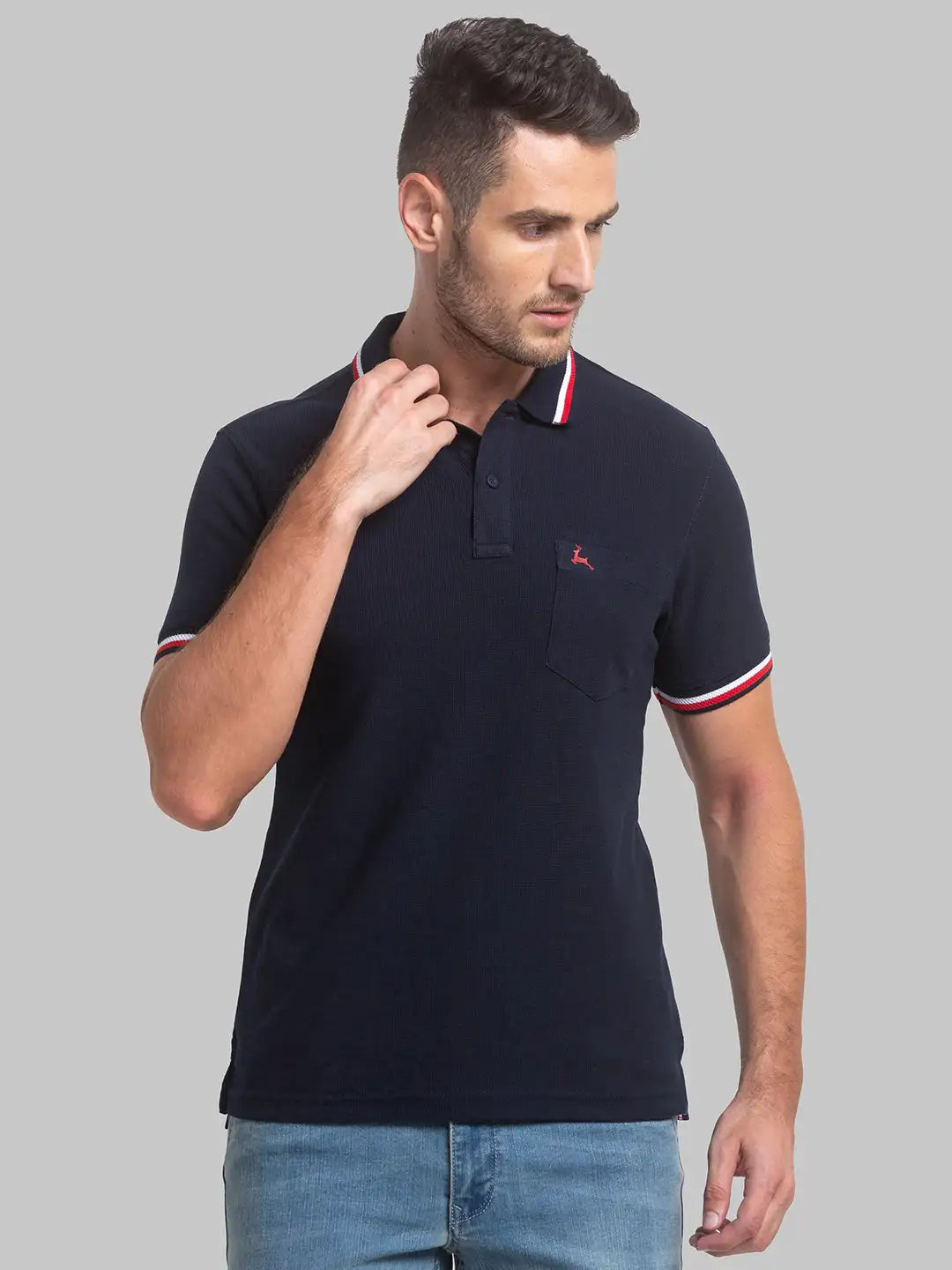 Men Regular Fit White Polo