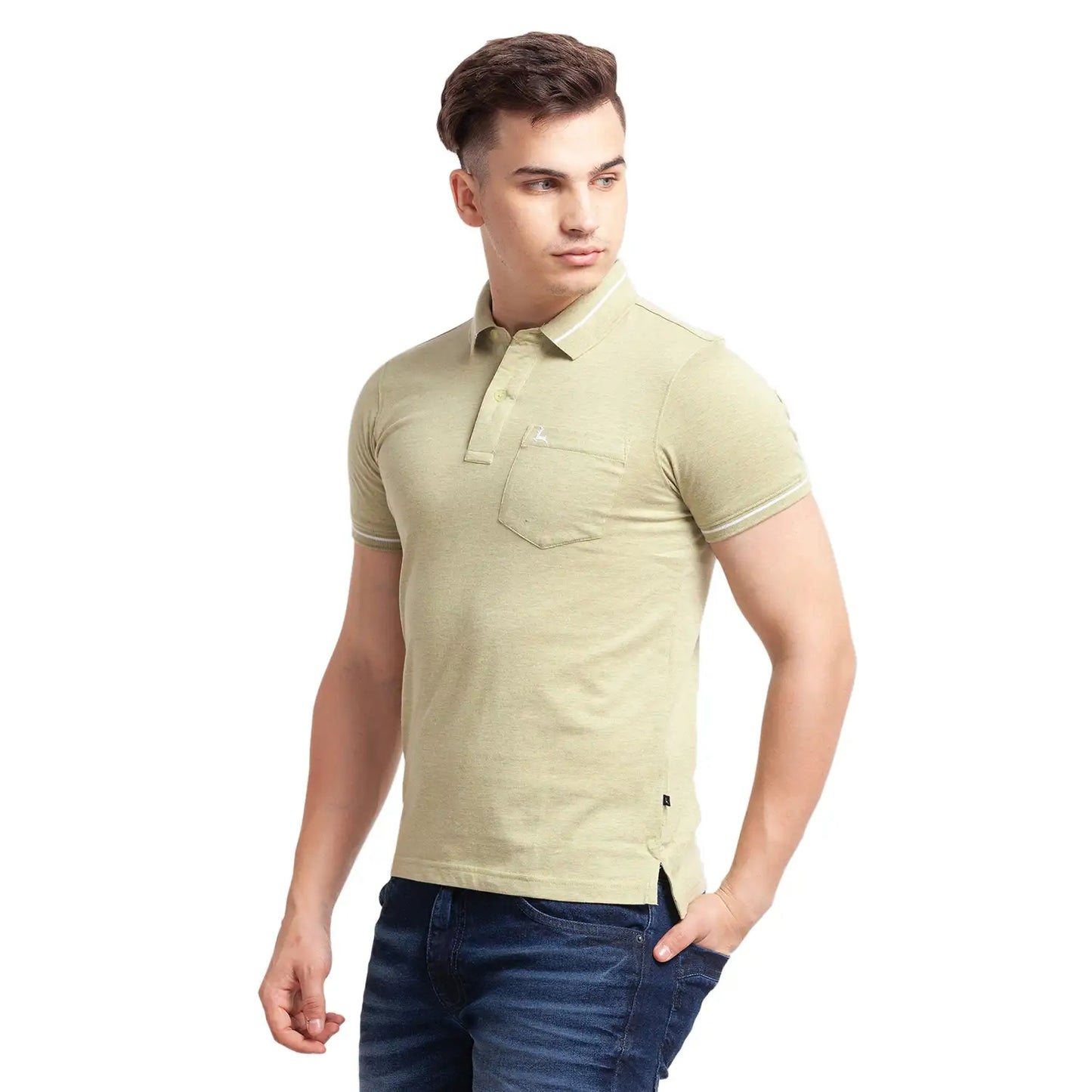 Men Regular Fit Dark Blue Polo
