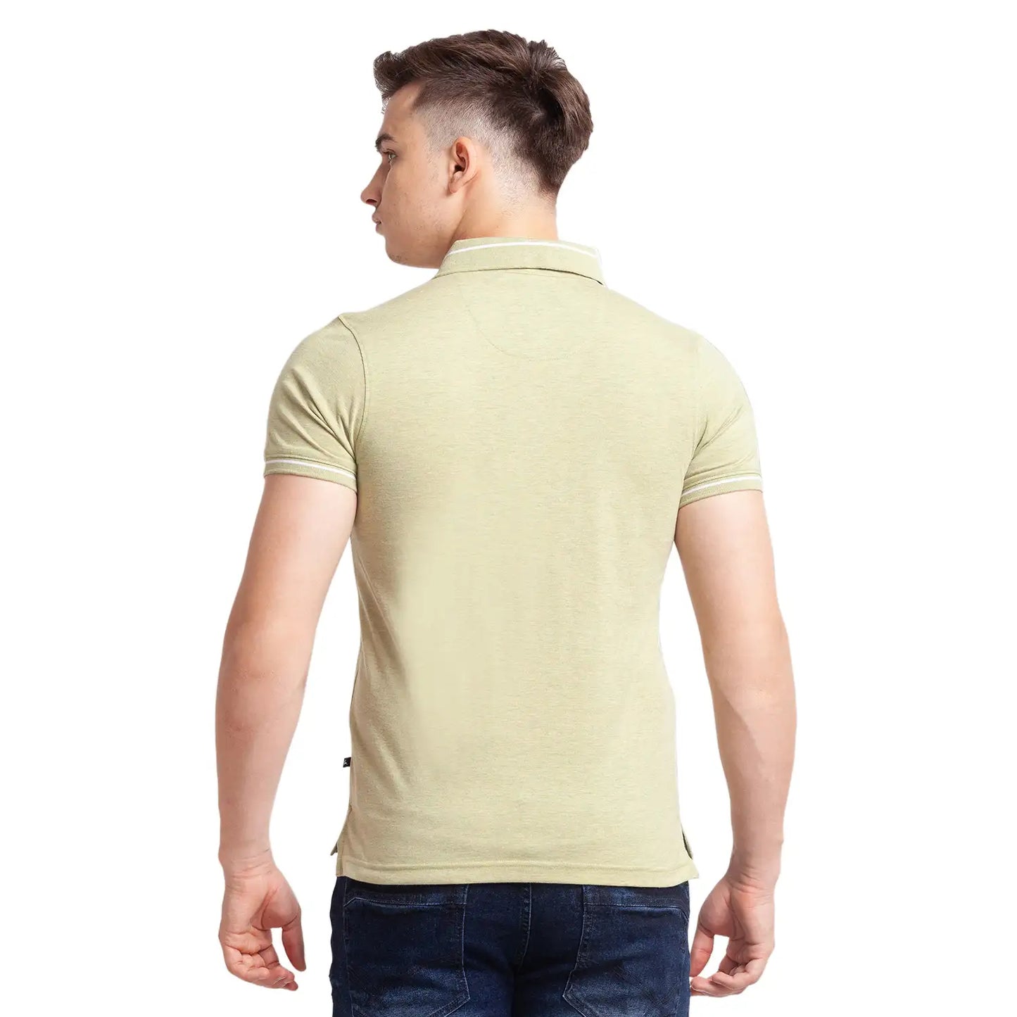 Men Regular Fit Dark Blue Polo