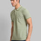 Men Regular Fit Yellow T-Shirt & Polo
