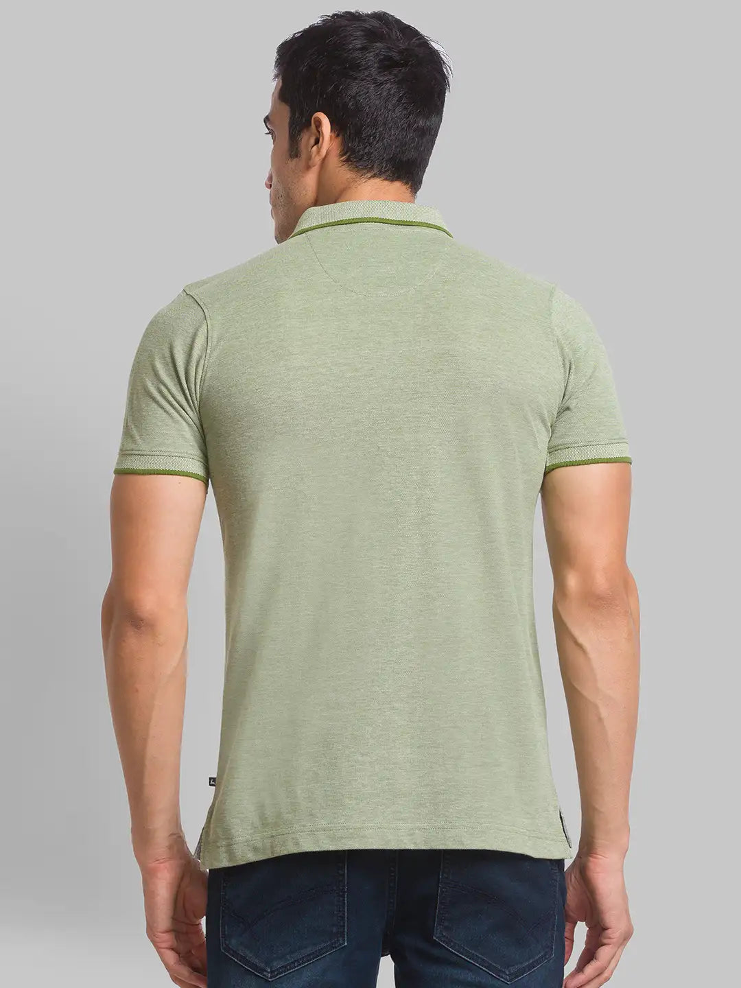 Men Regular Fit Yellow T-Shirt & Polo