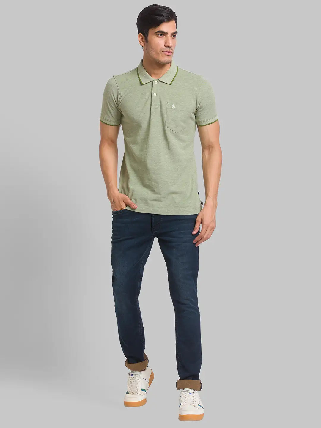 Men Regular Fit Yellow T-Shirt & Polo
