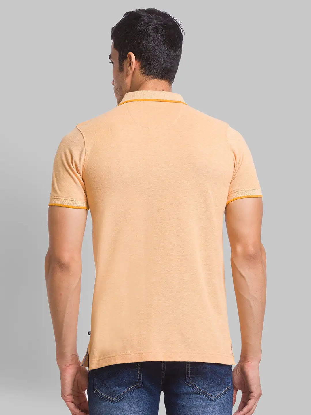 Men Regular Fit Blue T-Shirt & Polo