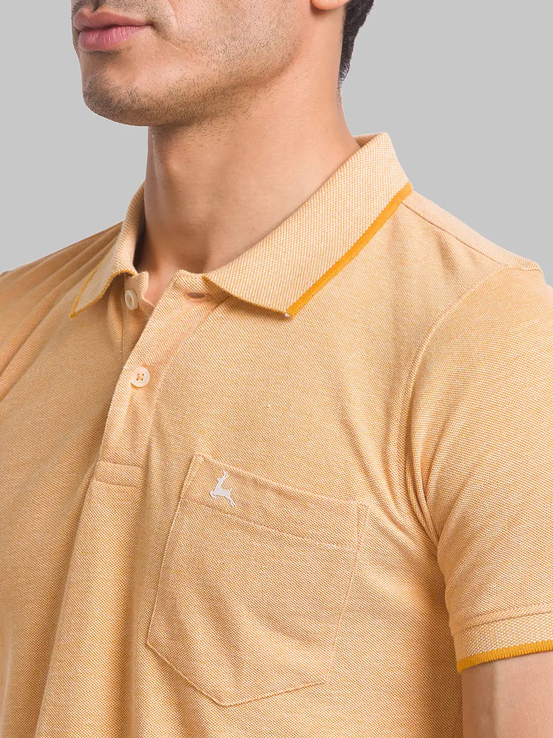Men Regular Fit Blue T-Shirt & Polo