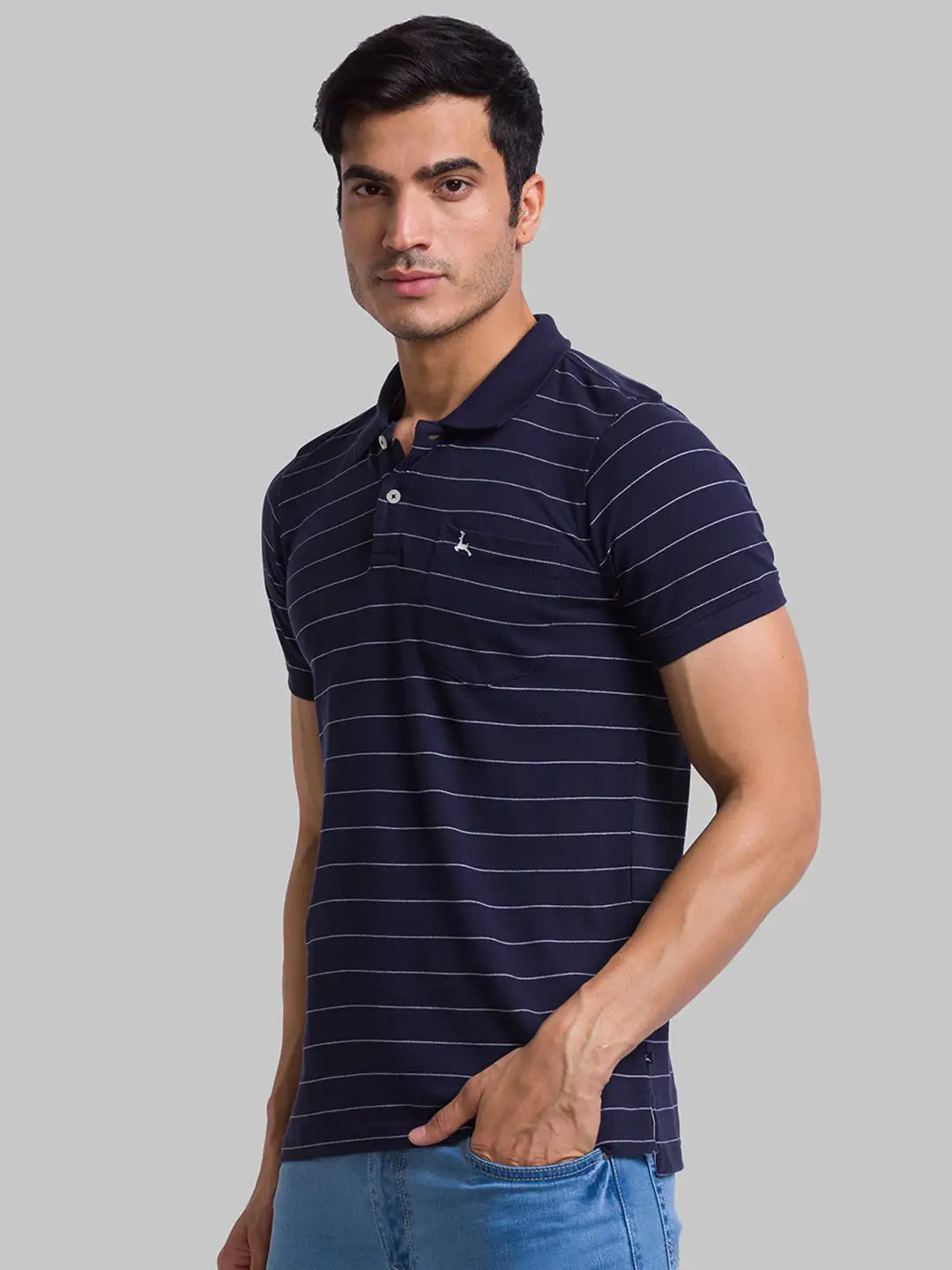 Men Regular Fit Orange Polo